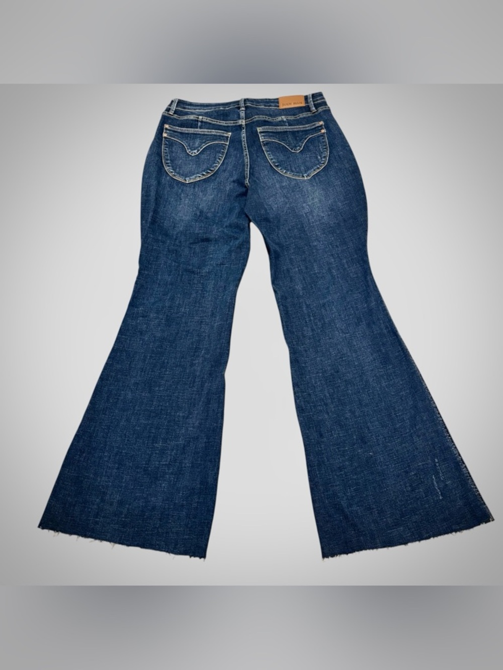 JUDY BLUE Los Angeles Flare Fit High Rise Dark Wash Stretch Jeans 14W Plus Retro - Picture 12 of 16